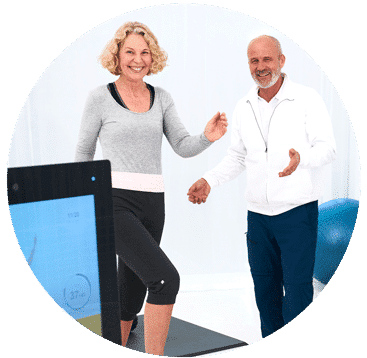 Two women in front of the Pixformance Station